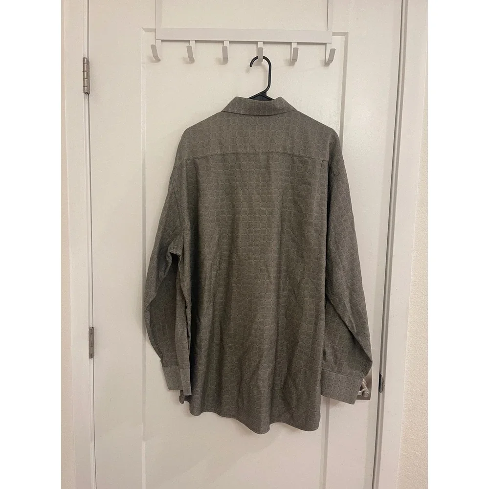 Scott Barber Men's 2XL Preppy‎ Houndstooth Button Up Classic Luxury Shirt